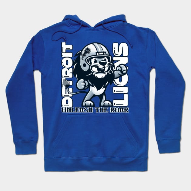 detroit lions unleash the roar Hoodie by AOAOCreation